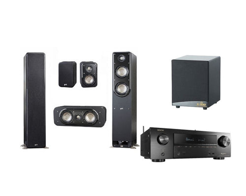 Denon AVR-X1700H +  Polk Audio Signature + Sub Woofer Series @ KWAY 12' Sub Woofer Home Theatre Package
